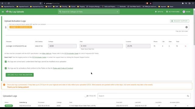POTA Log Self Uploading смотреть онлайн