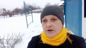 Сад-обзор молодых посадок зимой.