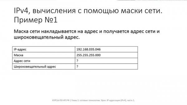 ✅ Глава 1. 13 IP адресация IPv4, часть 1 [jgB-SP3b7Bw]