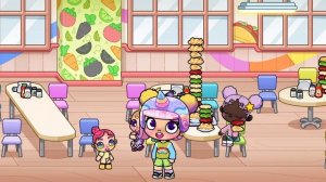 Малыши бегают в столовой в Avatar World