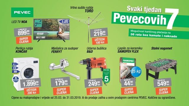 Svaki tjedan Pevecovih 7 - ponuda vrijedi od 25.3.2019. do 31.3.2019. смотреть онлайн