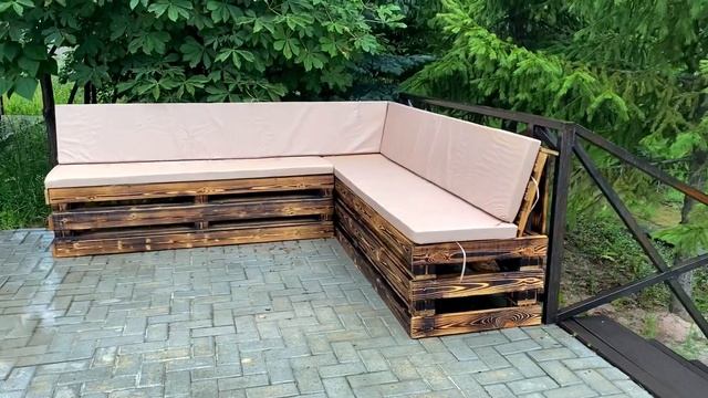 Мебель из поддонов, мебель для сада, диван смотреть онлайн