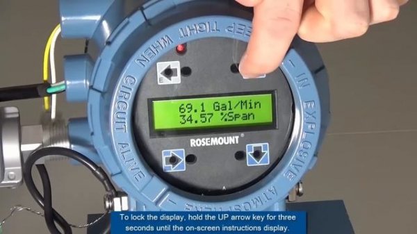 Rosemount 8732EM LOI Operation - How to Manually Lock and Unlock the Display