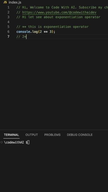 exponential operator in javascript #shorts #short смотреть онлайн