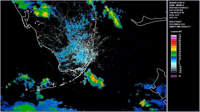 2022 PTC#1/Alex - Miami, FL WSR-88D Radar Animation (HD 1280x720) смотреть онлайн