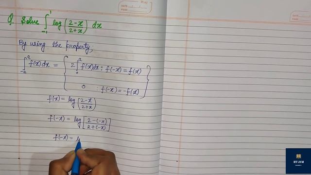 Integration of log ( 2-x/2+x) dx from -1 to 1 INTEGRAL CALCULUS || IIT JAM || GATE || смотреть онлайн