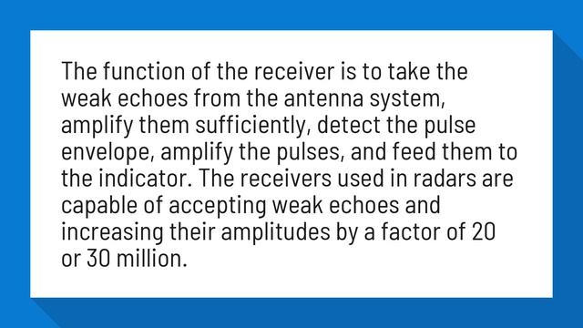 What is receiver in radar? смотреть онлайн
