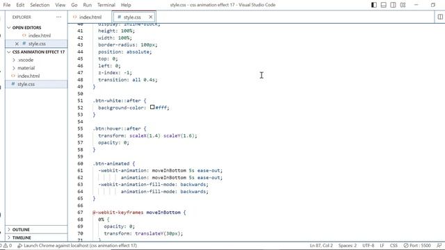 HTML and CSS animated Button With Hover Effect смотреть онлайн