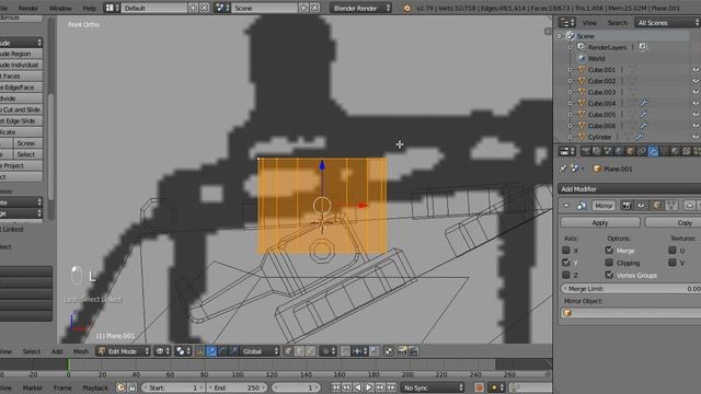 Modeling Tank in Blender tutorial part - 9 смотреть онлайн