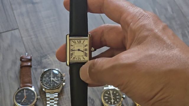Cartier Tank Must Watch SMALL Size Comparison Omega Speedmaster Tudor Black Bay Nomos смотреть онлайн