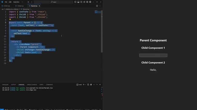 Как передать данные между компонентами React #frontend #javascript #react смотреть онлайн