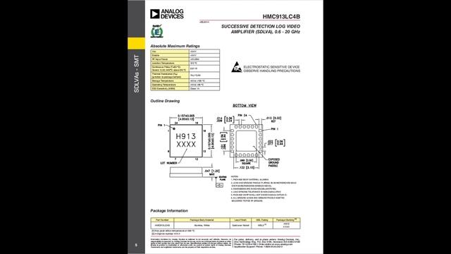 HMC913LC4BTR-R5 RF Amplifier IC Radar 600MHz ~ 20GHz 24-QFN (4x4) смотреть онлайн