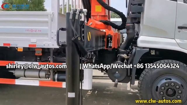 Dongfeng 190hp Cargo Truck with 10Tons Knuckle Boom Crane Palfinger SPK23500B to Rwanda смотреть онлайн