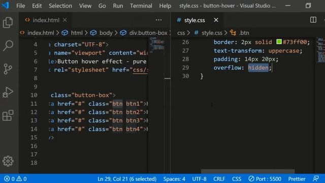 #Button Hover effect - pure css animation смотреть онлайн