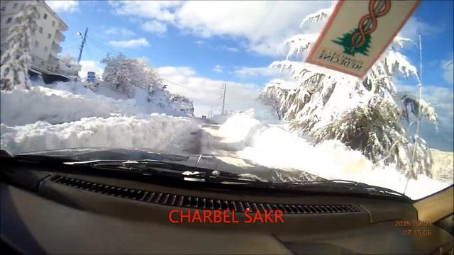 Amazing drive Blatt street Kfardebian Lebanon winter 2015 snow jeep grand cherokee 4x4 смотреть онлайн