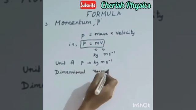 Physics 3. Momentum - Formula,SI Unit, Dimensional Formula 🖋️🖊️ смотреть онлайн