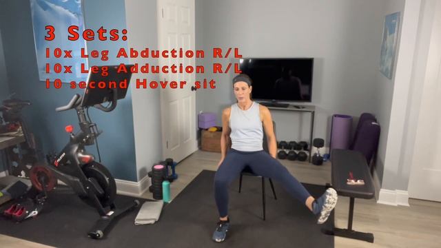 Seated Lower body Strength workout: abduct, adduct, hover смотреть онлайн