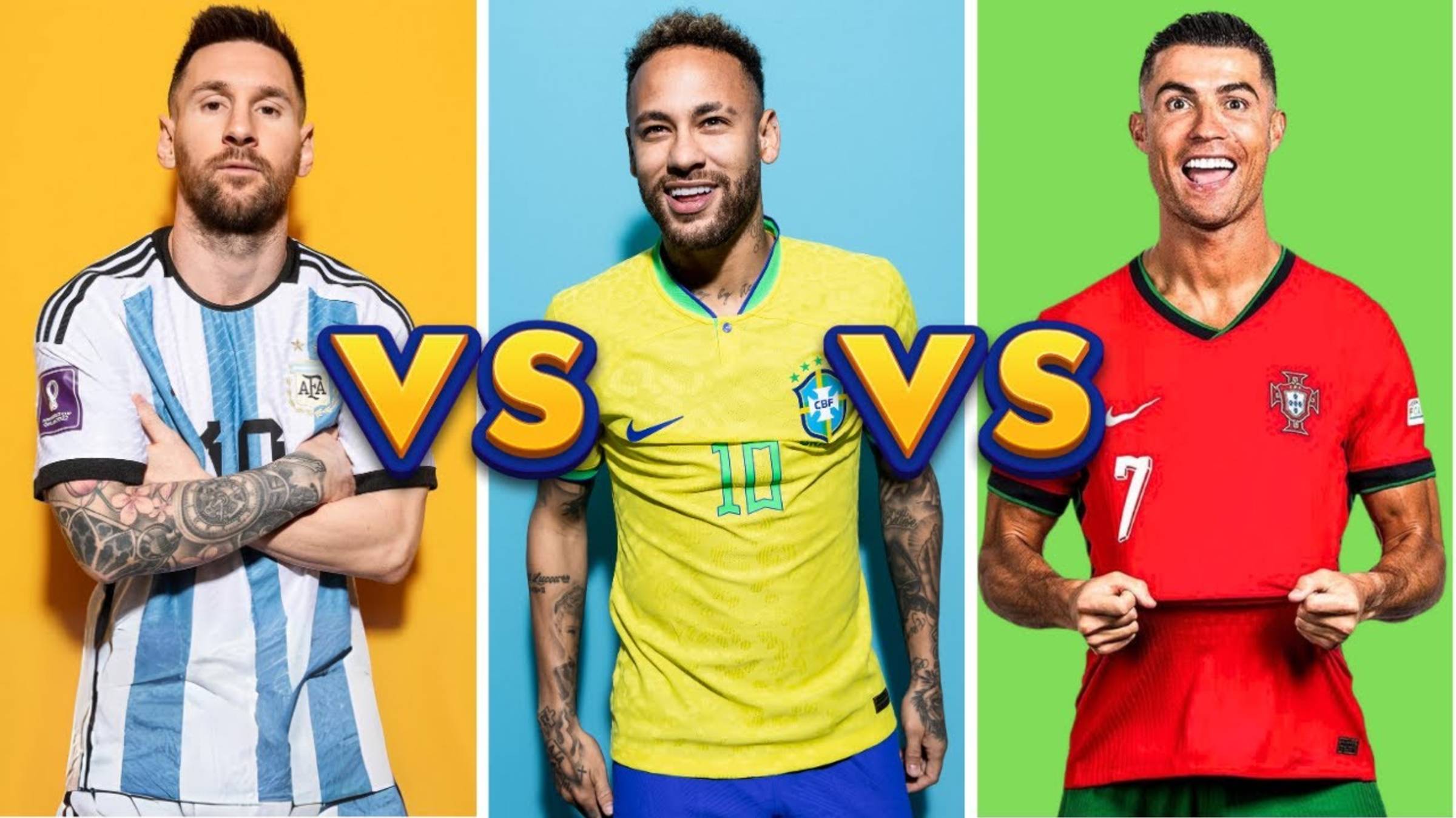 Comparison Lionel Messi vs Neymar Junior vs Cristiano Ronaldo смотреть онлайн