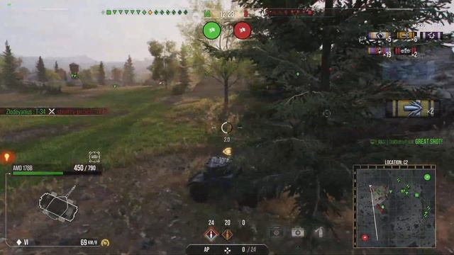 World of Tanks_AMD 178B France light tank смотреть онлайн