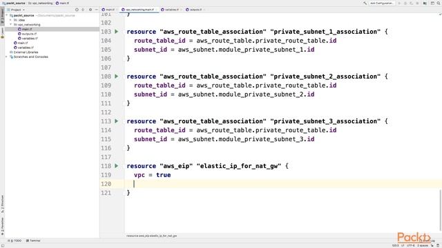 Learn Terraform for Cloud Infrastructures : Creating an Elastic IP for NAT Gateway | packtpub.com смотреть онлайн