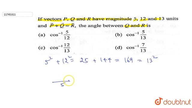 If vector `P, Q and R` have magnitude 5,12,and 13 units and ` смотреть онлайн