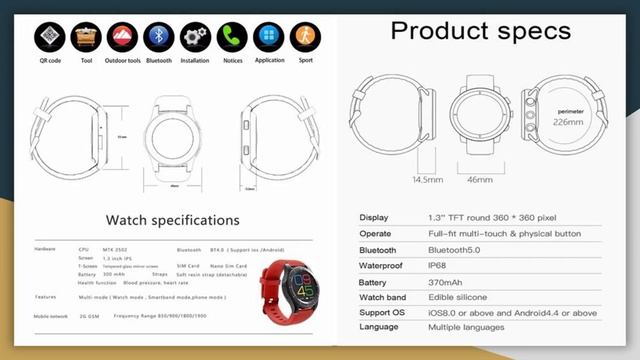 Woneligo IDW13 Smart Watch User Manual | Quick Start Guide смотреть онлайн
