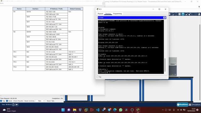 16.3.2 Packet Tracer – Troubleshoot IPv4 and IPv6 Static and Default Routes – Physical Mode смотреть онлайн