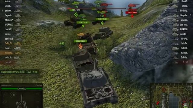 World of Tanks Panther + IS Lakeville Platoon Gameplay смотреть онлайн