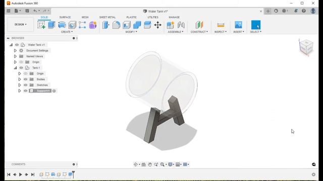 Modelling a Water Tank using Fusion 360 смотреть онлайн