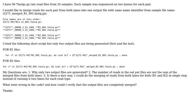 Unix & Linux: How to merge two gz files into new outputfile with specific name? смотреть онлайн
