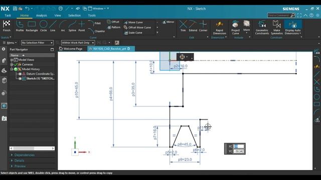 NX SIEMENS 1926| Criando um Sketch e Revolve no Siemens NX 1926 смотреть онлайн