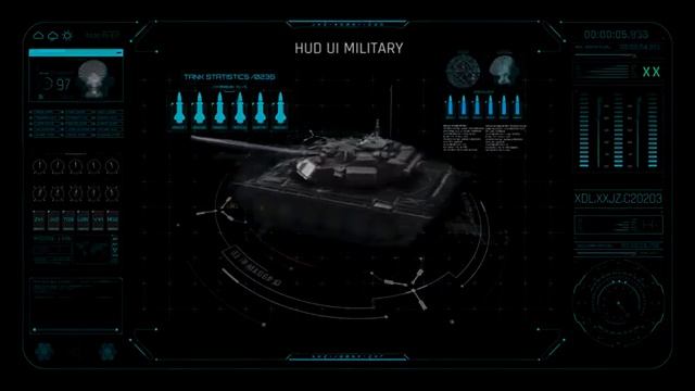 HUD UI Military Tank After Effects Templates смотреть онлайн