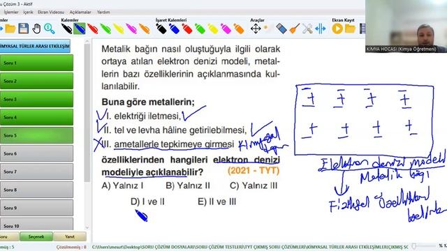 KİMYASAL TÜRLER ARASI ETKİLEŞİMLER TYT, MSÜ, YGS SINAVLARINDA ÇIKMIŞ SORULAR VE ÇÖZÜMLERİ -1 смотреть онлайн