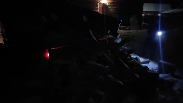 Привезли дрова на газели самосвале 3. Зимняя-Ночная доставка на дом. смотреть онлайн
