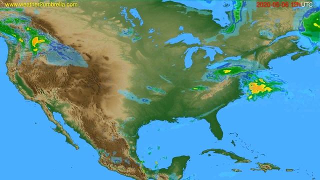 Radar forecast USA & Canada // modelrun: 00h UTC 2020-05-06 смотреть онлайн