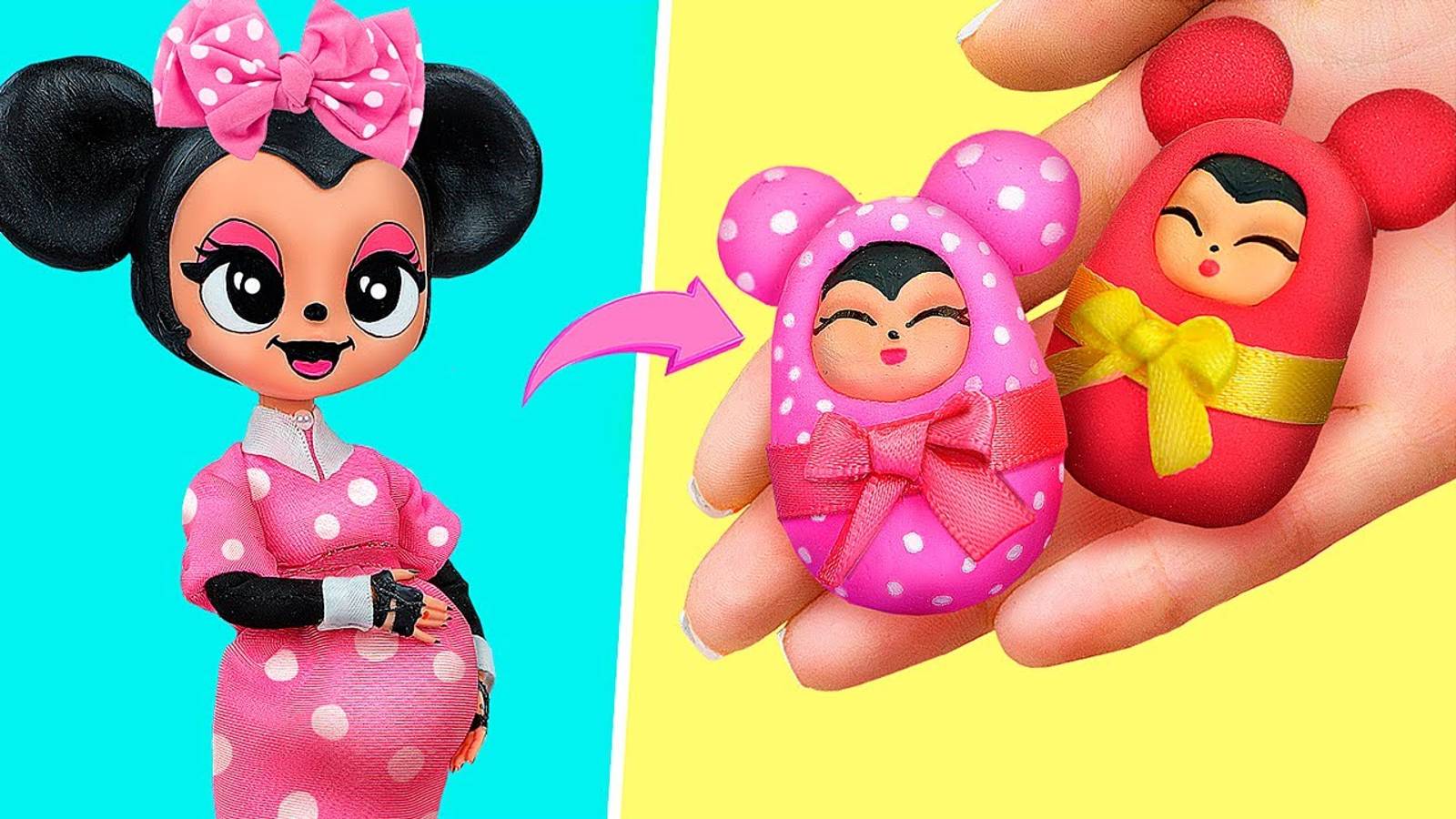 У Минни Маус будет малыш! 35 идей для кукол ЛОЛ смотреть онлайн