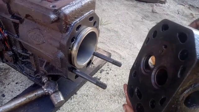 Install Liner & Piston Diesel Engine China S-1100 смотреть онлайн