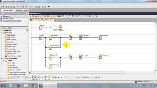 SIEMENS LOGO : Normally-Closed Timed-Closed Simulation смотреть онлайн