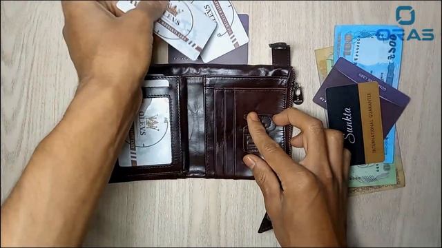 Oras Double Zipper Genuine Leather Wallet For Men R1044 смотреть онлайн
