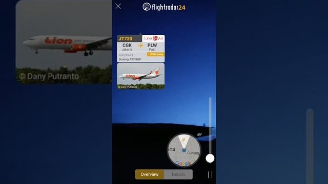 Flightradar24.com live Spotting LION AIR Boeing 737-800 Indonesia Jakarta Cibubur смотреть онлайн