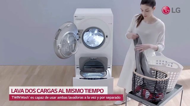 LG TWINWash Mini 24" - Lava Dos Cargas al Mismo Tiempo смотреть онлайн