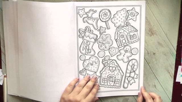 Christmas Charm #Coloring book flip through #adultcoloring #раскраска смотреть онлайн