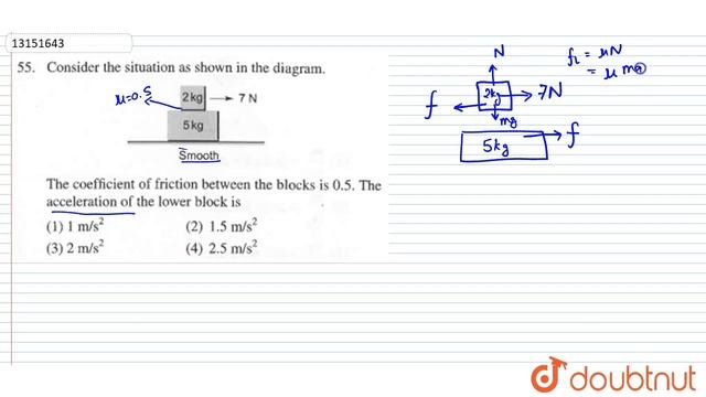 Consider the situation as shown in the diagram. The coefficient of friction between смотреть онлайн