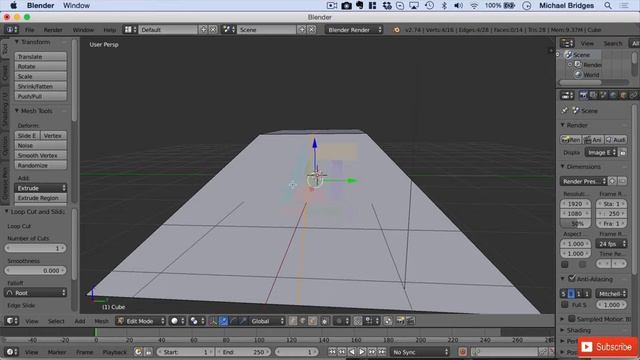 Edge Loops Loop Cut and Slide - Blender Tutorials смотреть онлайн