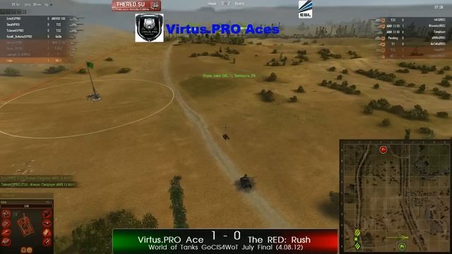 GoCIS4WoT July Final Virtus.PRO Aces vs The RED Rush team 3 1/4 смотреть онлайн