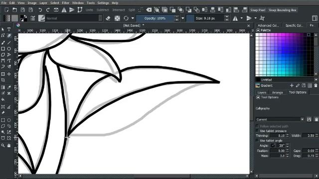 Create Vector Rose Cartoon in Krita смотреть онлайн