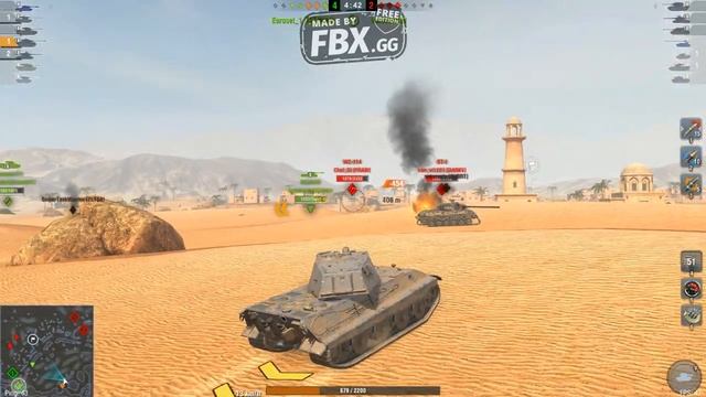 E75 (Gameplay) [WOT BLITZ] смотреть онлайн