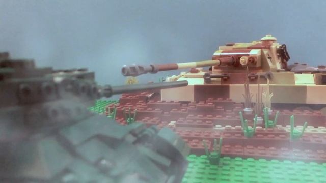 Lego WW2 - T34 vs Panther tank battle TEST_MOVE - stop motion | танковый бой т34 против пантеры. смотреть онлайн