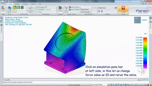 Linear Static Analysis in Solid Edge Simulation смотреть онлайн