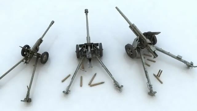 3D Model of Anti Tank Guns Ww2 Review смотреть онлайн